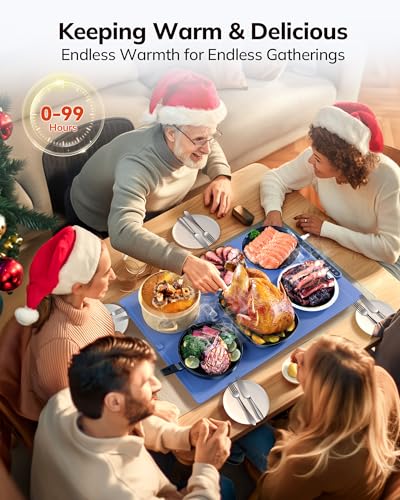 Laudlife Electric Warming Mat for Food Roll Up Silicone Heating Pad with 7 Adjustable - image 7
