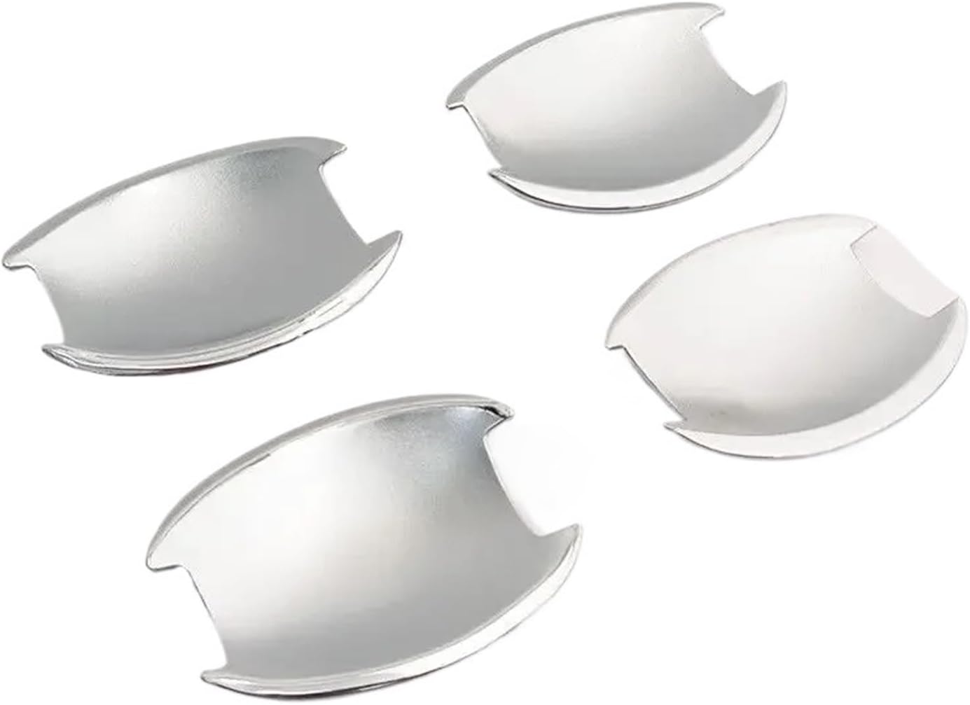 Compatible with Hyundai Sonata / I45 2011-2014 Glossy Black Chrome Car Door Handle Cover Trim Sticker Styling Accessories(Silver Handle)