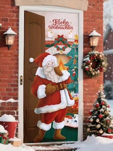 Johamoo Weihnachtsdeko Türvorhang - Türabdeckung für Weihnachten...