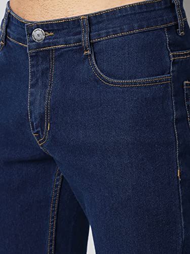 Image of STUDIO NEXX Men's Regular Fit Jeans|Stretchable Mid Rise Denim |Contrast Detailed Stitch