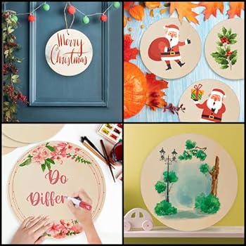 Disque Bois Naturel 25cm - Support Horloge Murale - FSC - Épaisseur 6mm