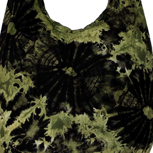 Image of TIE DYE Bohemian Hipster Hobo Boho Hippie Crossbody Bag Purse Black Tone 39 inch