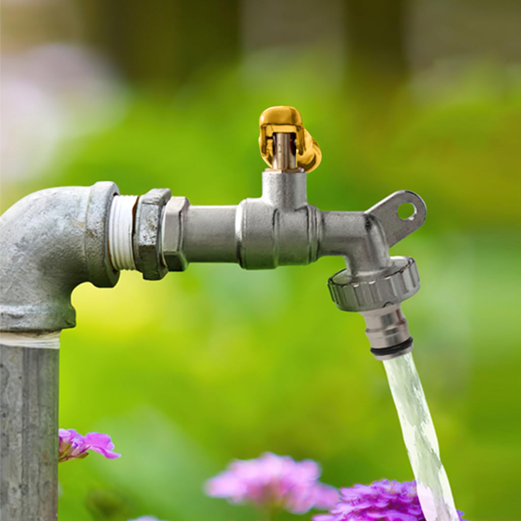 HASTHIP® Garden Faucet, Full Copper Water, Lockable, Tap Long Handlet, Universal 1/2'' Thread Outdoor Water Faucet, Secure for Home, Garden, Or Commercial Use - Image 6 thumbnail