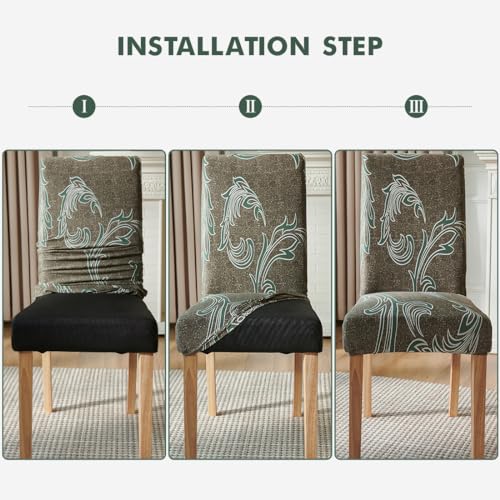 Secgo Chair Covers For Dining Room 4 Pack, Stretch Dining Chair Cover, Washable Spandex Kitchen Parsons Chair Slipcovers,Chair Covers For Home Or Party thumb #5