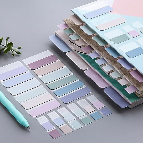 Image of ELII 480 Pcs Morandi Tabs 2 Inch Sticky Index Tabs,Book Tabs Writable and Repositionable File Tabs Flags, Colored Page Markers 12 Colors