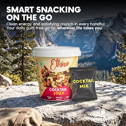 Image of Ethno Cocktail Bio-Activated Sweet & Salty Trail Mix (800g) - Roasted Almonds, Cashews, Raisins, Cranberries - Sprouted Nuts & Seeds + Mixed Dry Fruits Combo Pack - No Added Sugar, Oil-Free