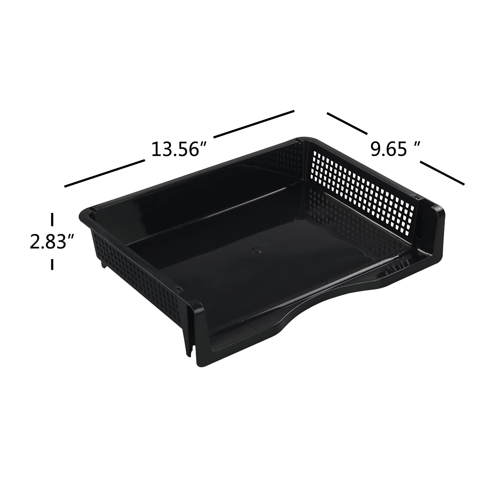 Wekiog Bandeja organizadora de papel de plástico, apilable, 6 paquetes