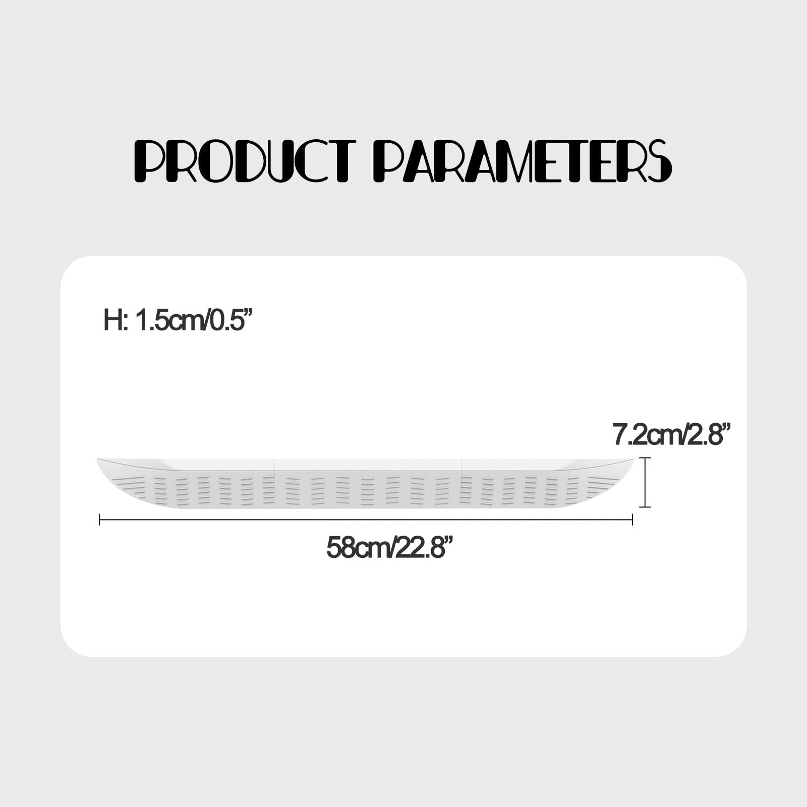 Threshold Strip Step Ramp Threshold Ramp, Wheelchair Ramps for Home Steps, Non-Slip and Durable, Handicap Ramp for Wheelchair, Home Entry, Threshold Transition Strip(White,1.5cm/0.5in)