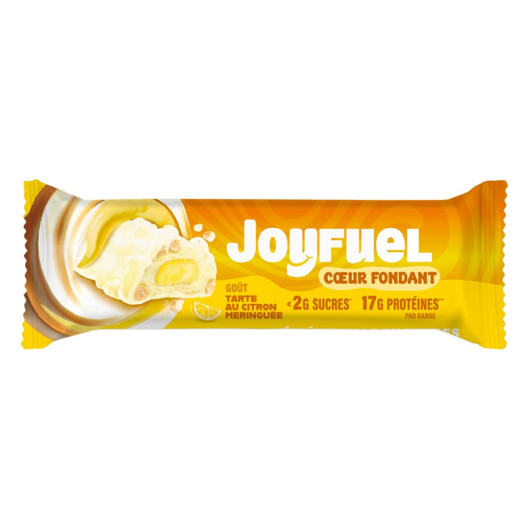 JOYFUEL Barre Protéinée Cœur Fondant Goût Tarte au Citron Meringuée 17g Protéines 12x50g