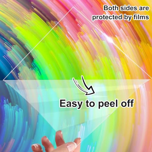 Image of KINLINK 12x12 Plexiglass Sheets 1 /24 inch Thick, 1mm Clear PET Plastic Sheet for DIY Project, Craft, Table Top, Picture Frame, Acrylic Sign and Wedding Invitation 2 Pack