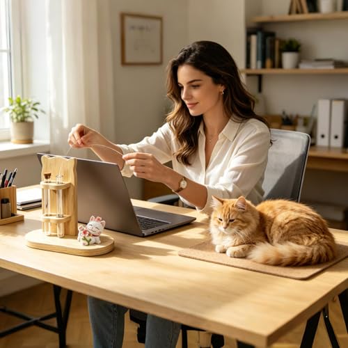 Support pour poils de chat - Vase miniature déco intérieur, bureau et ordinateur - 3