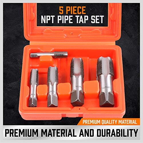 Horusdy 95207 5-Piece Npt Pipe Tap Set thumb #1