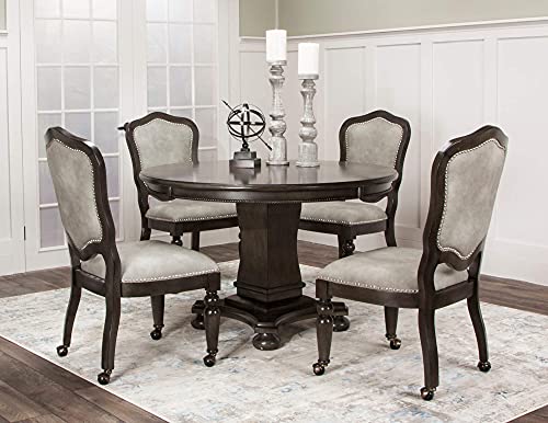 Sunset-Trading-Vegas-DiningPoker-Table-Set-Distressed-gray Sunset Trading Vegas DiningPoker Table Set Distressed gray