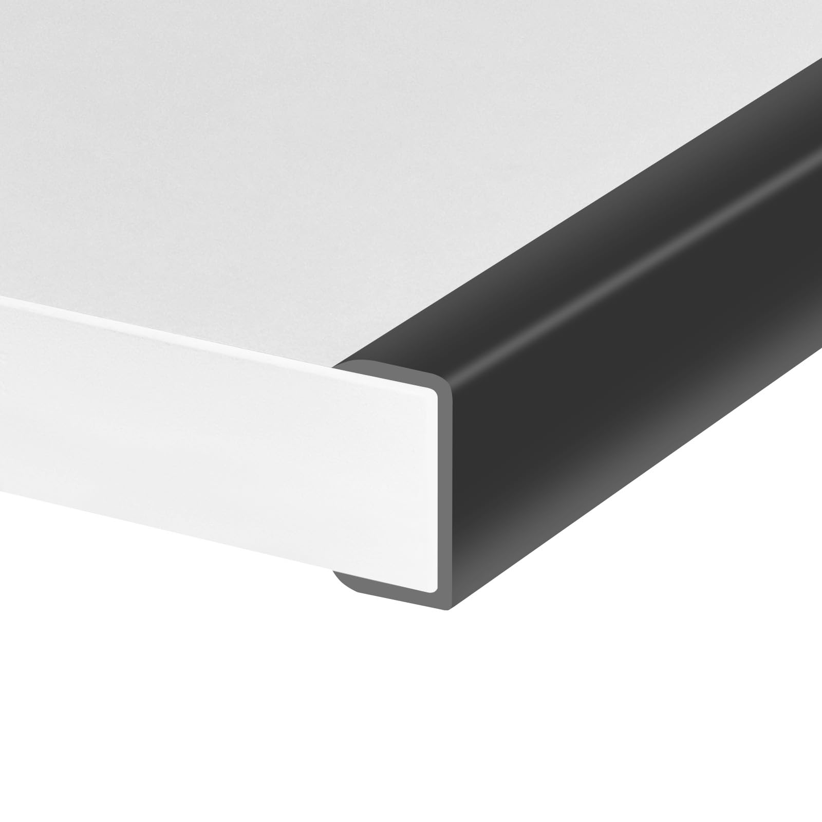 Rubber Edge Trim, Self-Adhesive U Channel Edge Protector for Interior Door Side, Woods, Flexible U Shaped Peel and Stick Edge Banding, Furniture Edge Guard, Fit 1-3/8"(35mm), 10Ft, Black Fit 1-3/8"- L10'