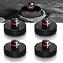 yonwait 4 Pieces Car Jack Pads Stand, Suitable for Tesla Model 3/Y/S/X Jack Pad, Dia 3In Fits All Tesla Vehicle Floor Protects Battery & Paint Jack Pad Adapter, Lifting Disc with Storage Box (Black)