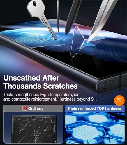 Image of Mr.Shield TI-Fit Tempered Glass Screen Protector Guard for Samsung S24 Ultra, [1 Pack] [Easy Auto Alignment Frame] Case Friendly