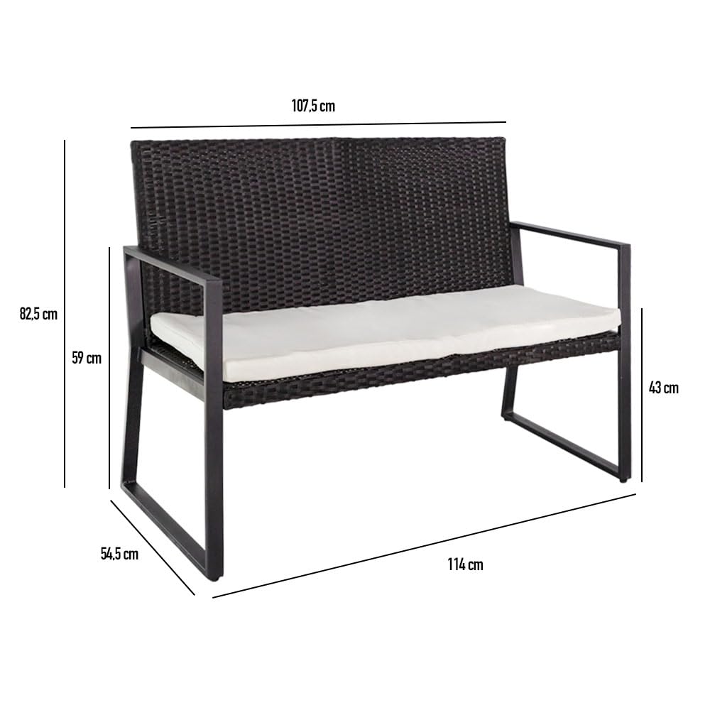 Aktive 61009 Zestaw mebli rattan ogrodowych, wielobarwny