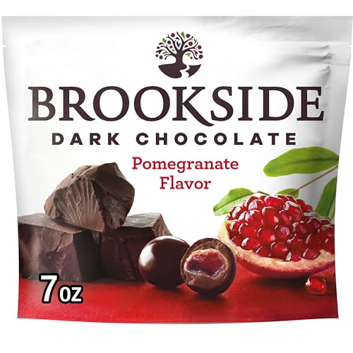 BROOKSIDE Dark Chocolate and Pomegranate Flavored Snacking Chocolate Bag, 7 oz