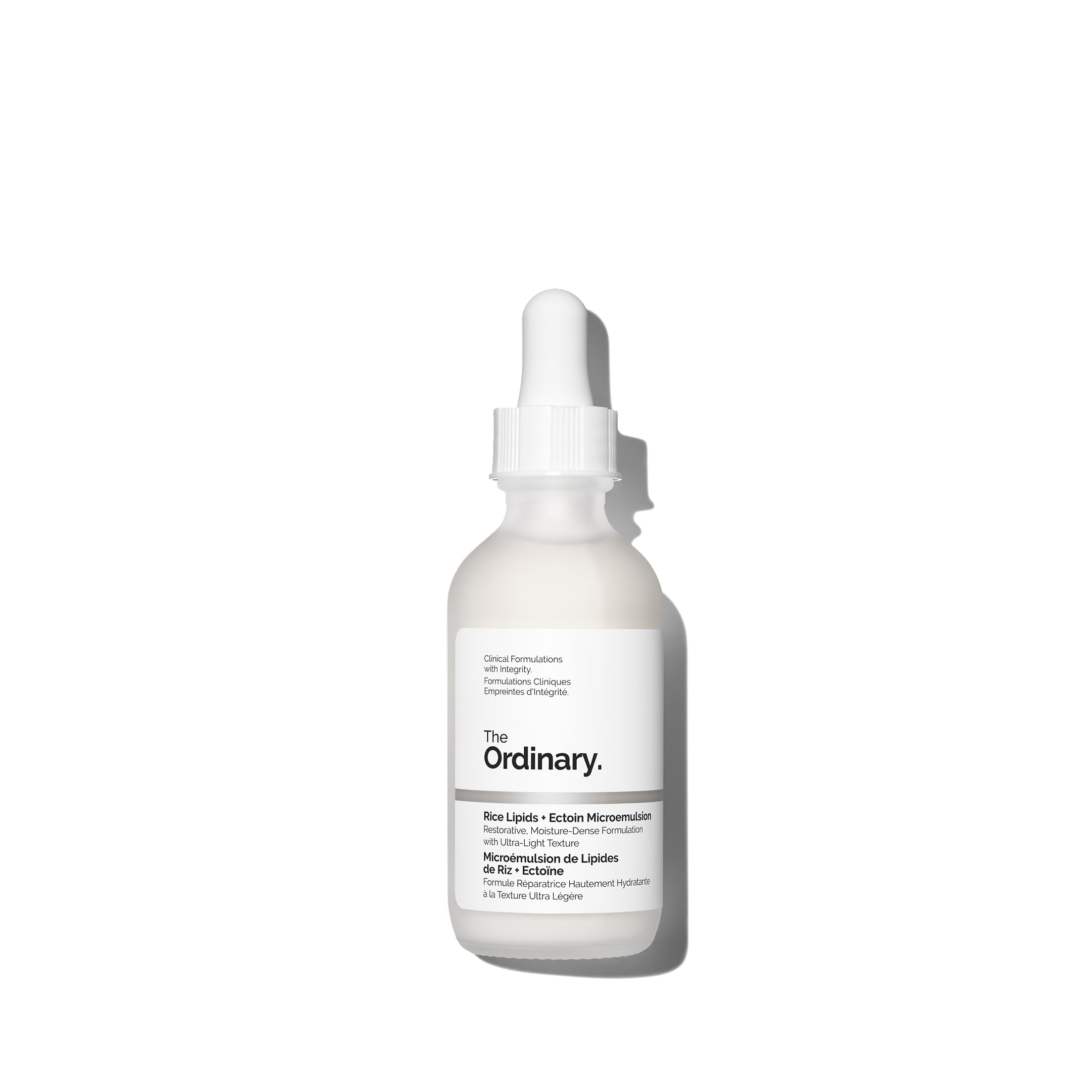 The Ordinary Rice Lipids + Ectoin Microemulsion: idratazione lenitiva per pelle secca, supporto della barriera cutanea, riduzione dei rossori, 60 ml