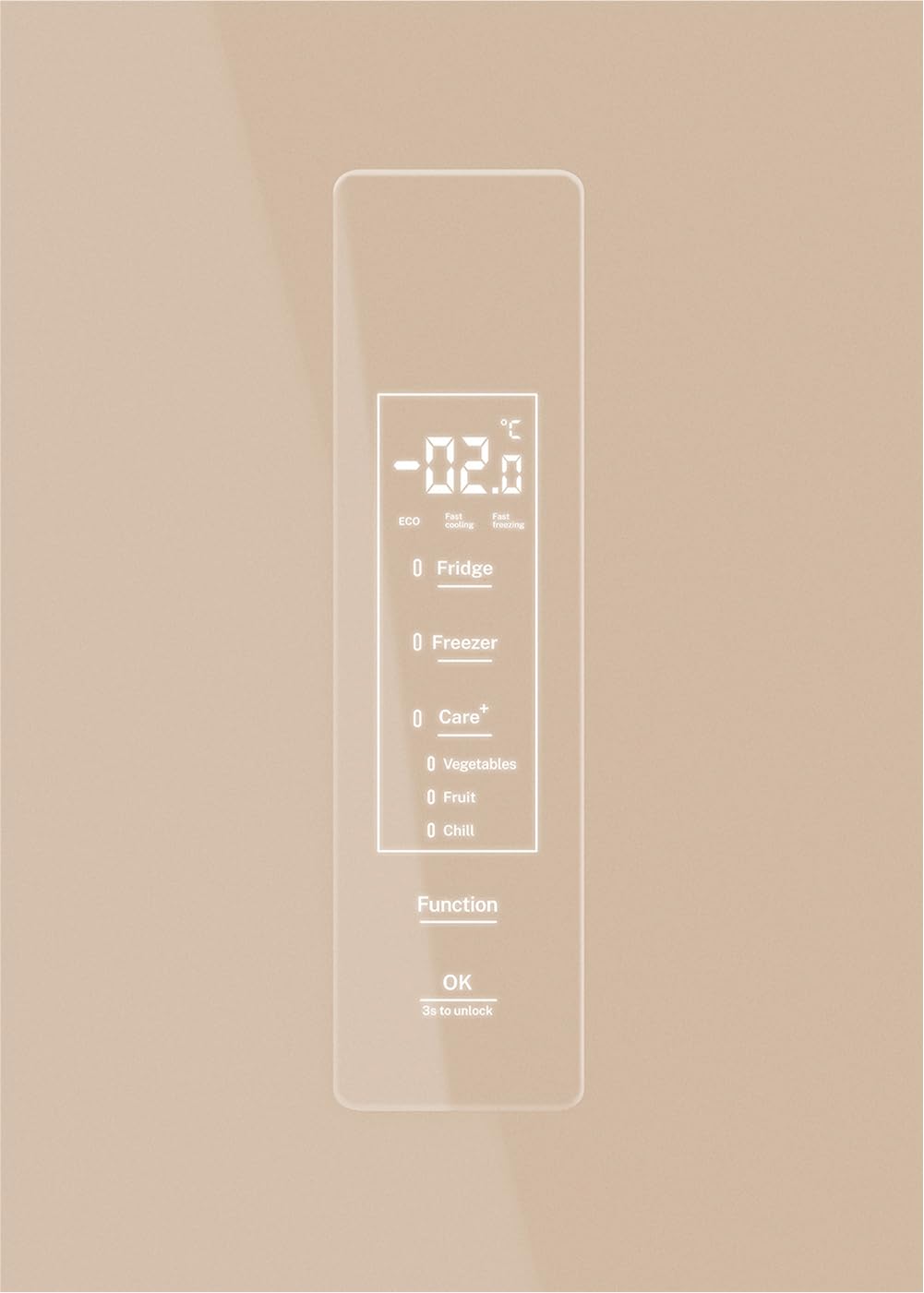 CREATE / FRIDGE STUDIO COMBI PRO 402 / Réfrigérateur combiné 402L sable / 60 x 63,8 x 190,9 cm/No frost, Space Pro et Care+, antibactérien, commande tactile électronique, 158W