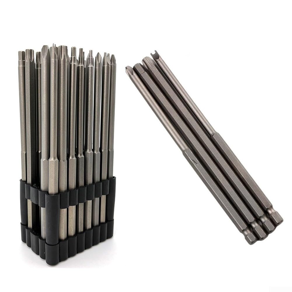 Set di punte per cacciavite, 32 pezzi, 150 mm di lunghezza, per chiavi Torx antimanomissione, punte per trapano PH1, PH2, PZ1, PZ2, di ricambio