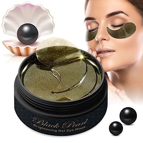 Puriderma Under Eye Pads, Collagen Eye Mask, Black Pearl Eye Treatment Patches, 60pcs, Relief Puffy Eye, Dark Circle, Anti Wrinkles, Anti Aging, Hydrating and Lightening skin