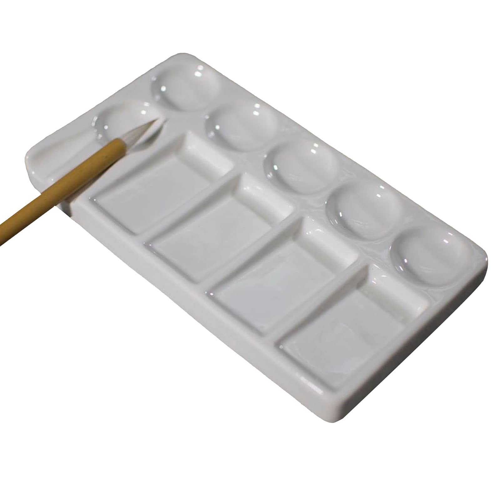 Ceramiczna prostokątna paleta artysty, odpowiednia do malowania olejna, akwarela, taca mieszania gwaszu