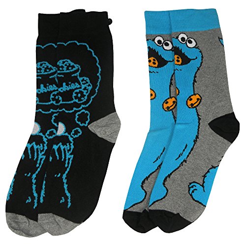 Sesame Street Y1H413 Cookie Monster calze da uomo