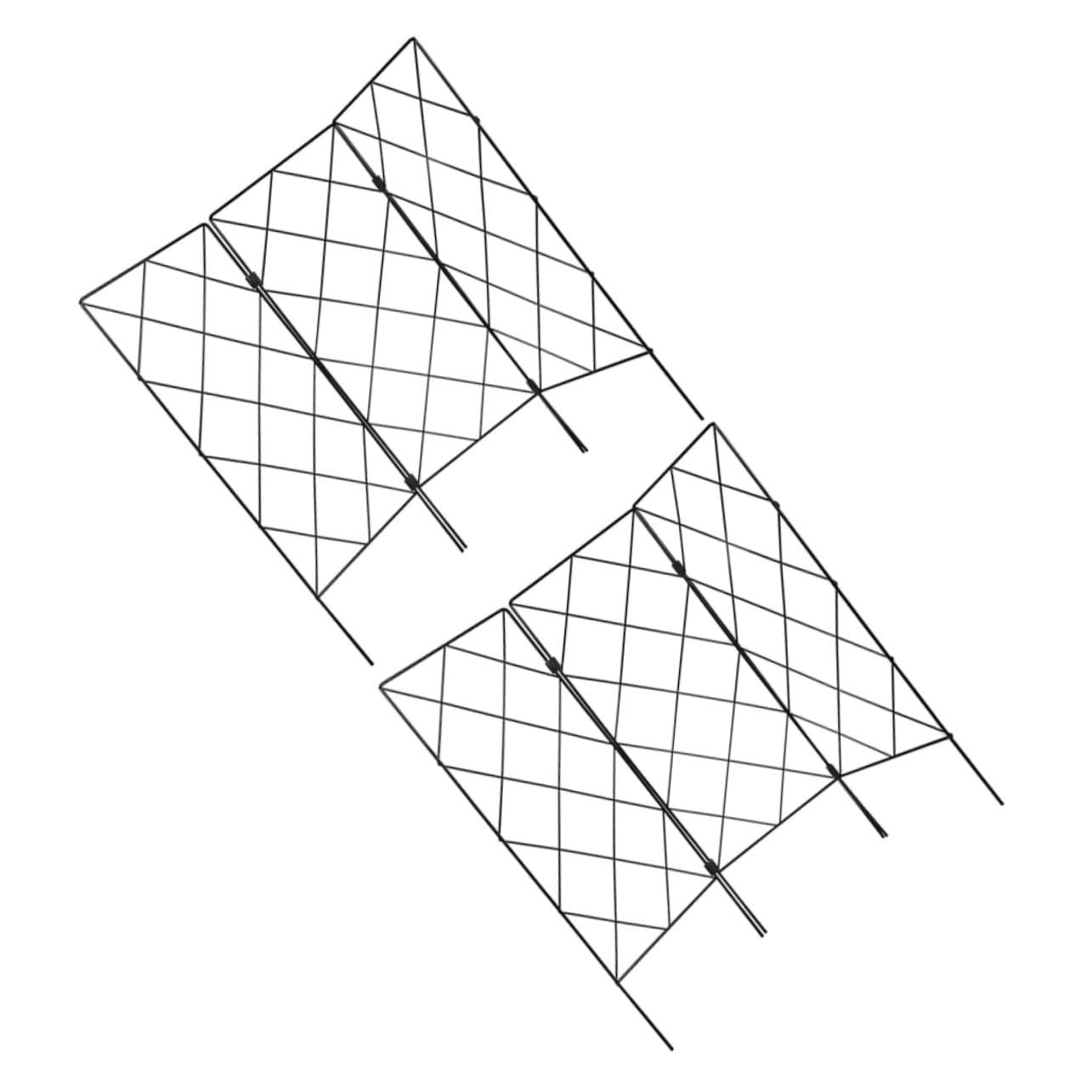 Treillis pour plantes grimpantes Hemobllo lot de 2 supports en fer pliables pour jardin