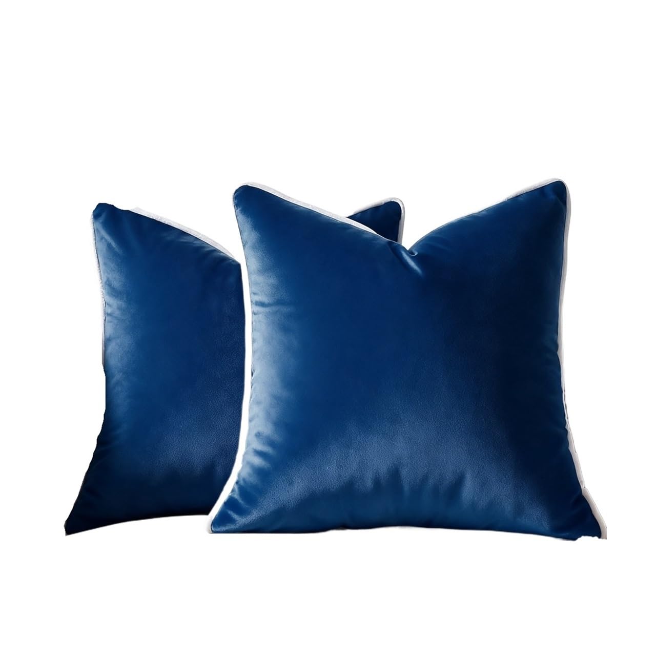 1pc Moderne Samt Kissenbezüge for Wohnzimmer schwarz weiß Velour Sofa Dekor 45x45/50x50cm(Blue,45x45cm Cover)