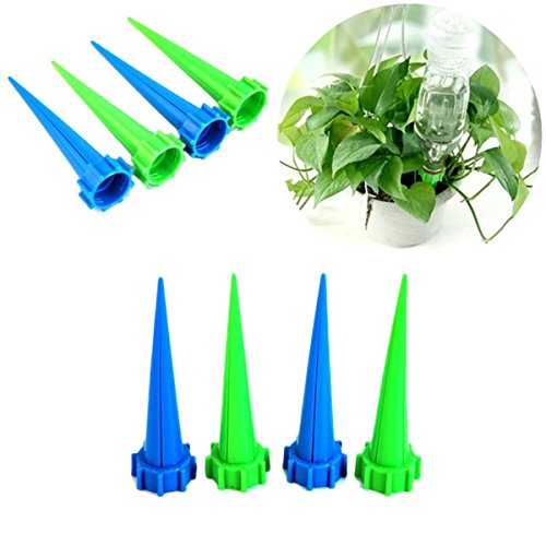 AKOAK Flower Plant Waterers Bottle Irrigation System - Self Watering Spikes,Automatic Watering Spike for Indoor Outdoor Use,Pack of 8