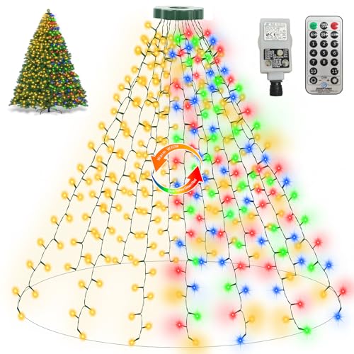 ZAIYW Lichterkette Weihnachtsbaum mit Stecker, 2.5M 16 Stränge 400...