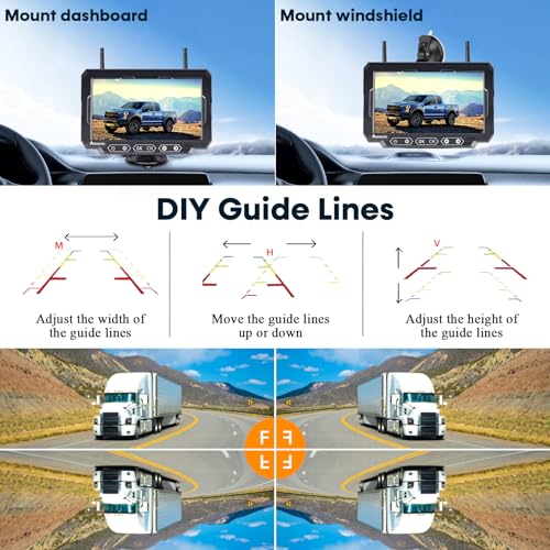 Pemacom P15 Magnetic Solar Wireless Backup Camera: 7 Inch Dvr Portable 1 Min Easy Install Scratch-Proof No Delay Truck Trailer Hitch Rear View Camera Rechargeable Hd 1080P For Small Rv Camper Pemacom P15 thumb #7