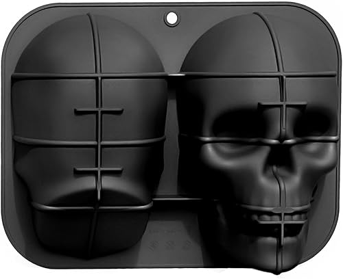 Molde para hornear con calavera 3D para Halloween, molde grande de silicona de grado alimenticio para manualidades, decoración de Halloween, fiesta