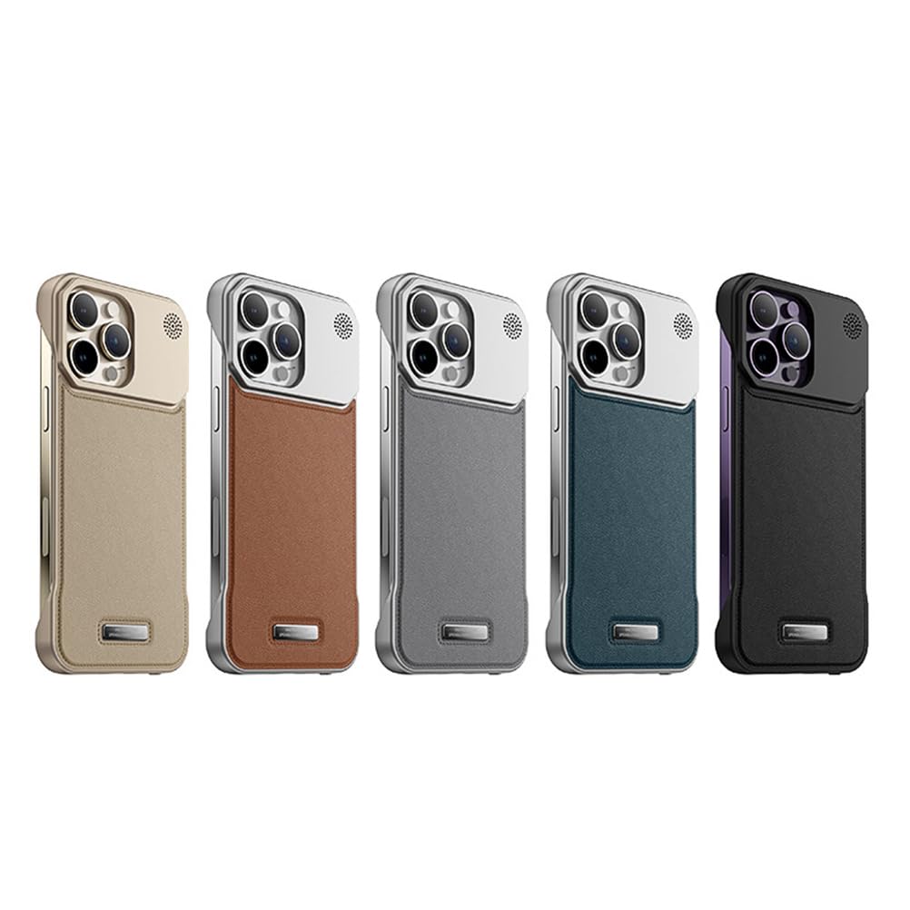 Braun,16, Handyhülle Für iPhone 16 Pro Max/16 Pro/16 Plus/16, Magnetisches Lederhülle Ultradünnes Rahmenlos Aromatherapie Stossfest Hülle