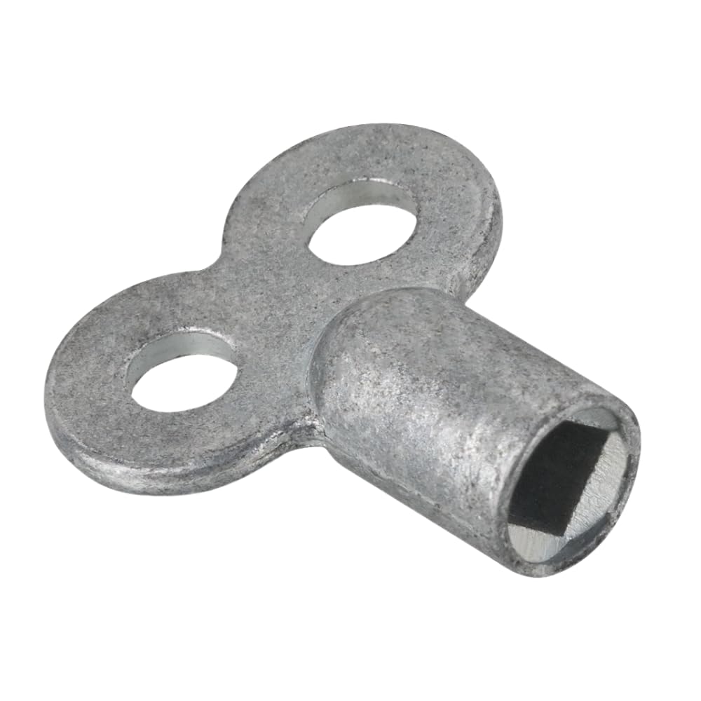 Thermostat-Kopf B Behördenmodell mit eingebautem Fühler + Entlüftungsschlüssel 5 mm Vierkant Metall – 1 Stück Heizkörper-Thermostat Set, präzise Regelung