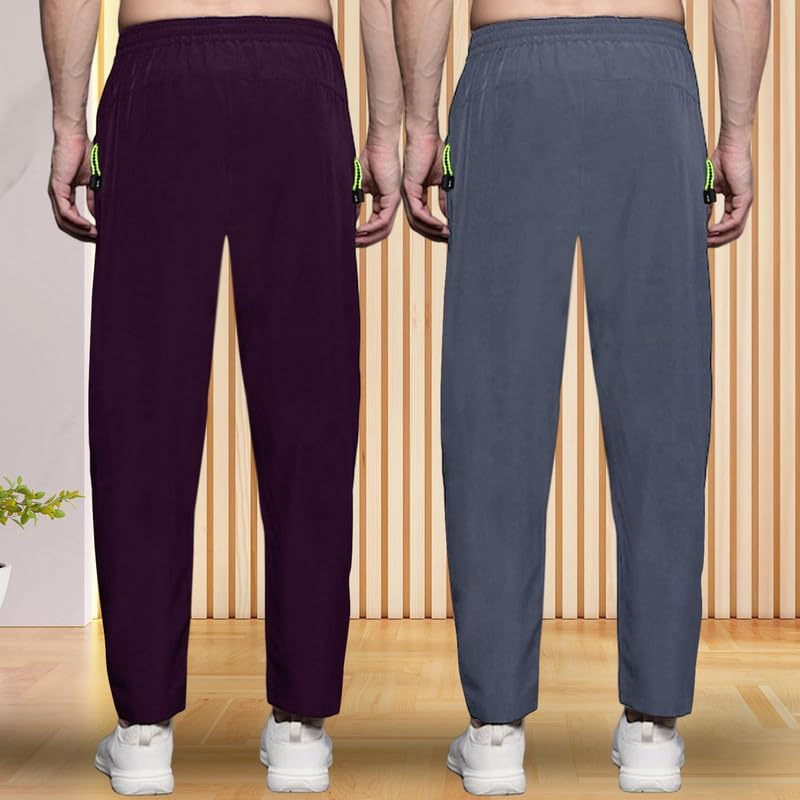 Image of Pinkmint Combo Track Pant for Men Soild with Pocket Active Wear ll Gym Wear (Pack of 2)