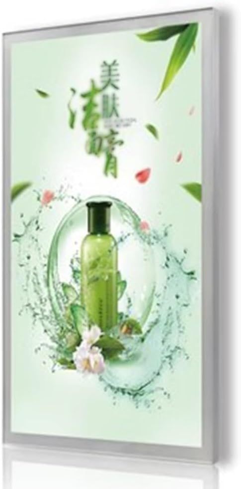 LoiYtrd Picture Frame Menu Board Sign LED Sign Advertising Display Board Wall Mounted Restaurant Advertising Backlit Light Frame(A-white,60x80cm)