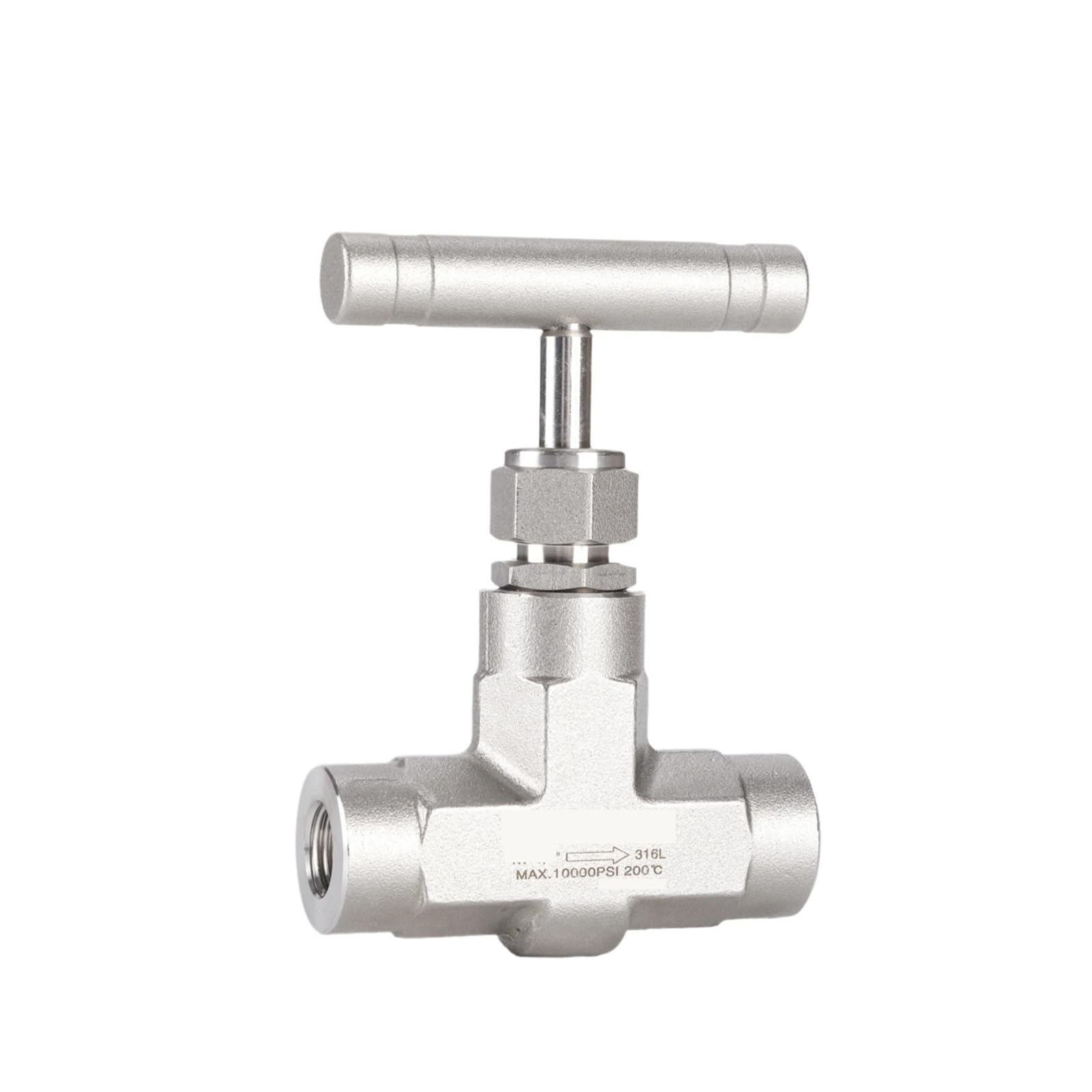 Vanne à pointeau évite fuites haute pression inox 316 filetage 1/4 NPT