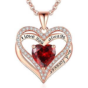 S925 Sterling Silver Necklace for Women, Wife Jewelry Rose Gold, Mom Birthday Valentines Mothers Day Gifts, Girlfriend Necklaces, Daughter Heart Jewel, Anniversary for Her