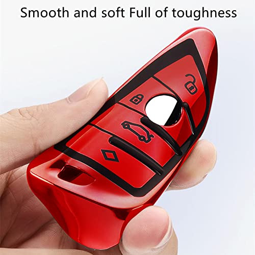 Image of Creativity For BMW X5 Key cover and Key chain accessories (Pink set) | Advanced soft TPU key box is compatible with F30 F45 F55 G20 G30 X1 X3 X4 X5 X6 X7 3 5 6 7 8 M5 M6 GT series smart key