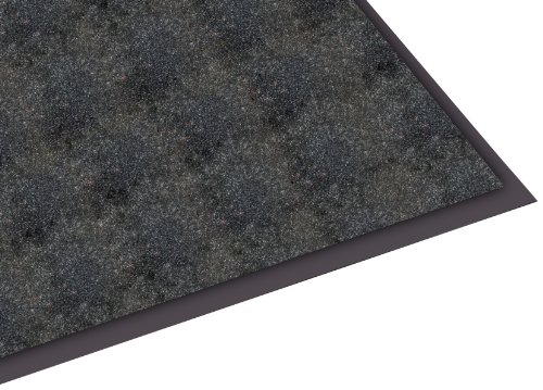 Guardian Silver Series Indoor Walk-Off Floor Mat, Vinyl/Polypropylene, 3'x6', Black