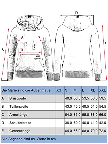Navahoo Raniaa - Felpa da donna con cappuccio, a