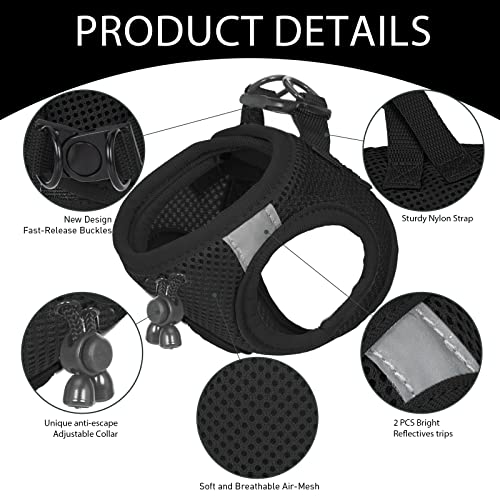 Cat Harness Leash for Kitten Puppy: Escape Proof Cute Pet Vest Harnesses for Small Dog Cat | Adjustable Soft Kitty… - Image 5