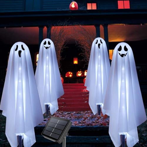 Homeleo Set von 6 kürbis solarlampen für HalloweenDeko Outdoor, Garten, Wetterfest, Patio, Rasen, Zaun, Veranda, Balkon – Ansicht 6