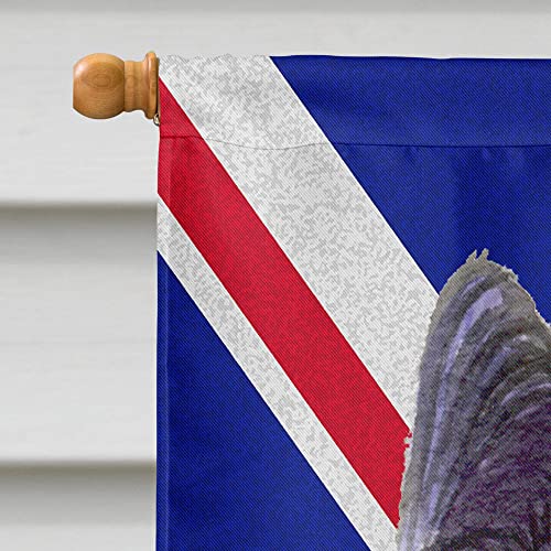 Drapeau de maison Skye Terrier Union Jack grand format en toile résistante Ss4905chf