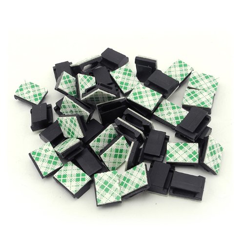 Apollo's Products3M Adhesive Car Cable Clips/Drop Wire Holder (100 Pcs Package) (Black) 2 X for $1.00 More