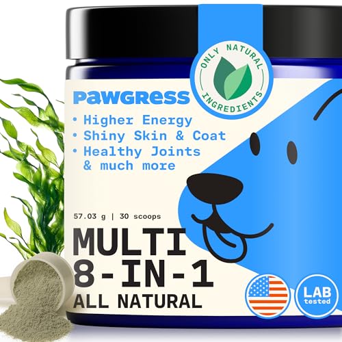 40% off - Pawgress 8-in-1 Dog Multivitamin &ndash; 100% Natural Supplement Powder with Colostrum for Healthy Skin,...