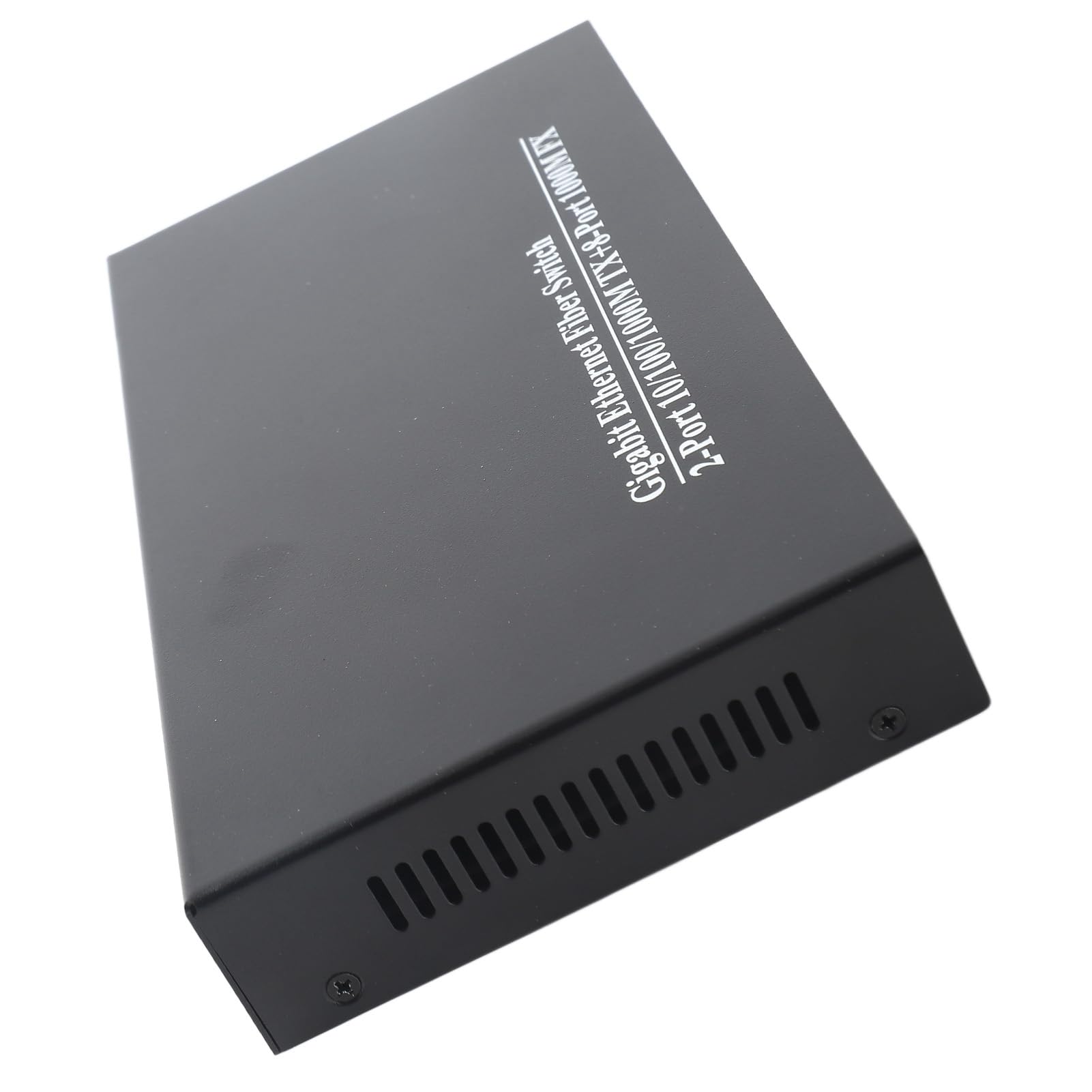 Fafeicy Commutateur Fibre Ethernet Gigabit, Matériau en Fer, émetteur-récepteur 1,25G, jusqu'à 10 Km, Idéal pour Les Réseaux et Les Télécommunications