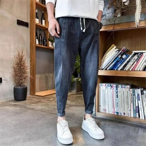 Men Loose Jeans Baggy Trousers Retro Cowboy Pants3